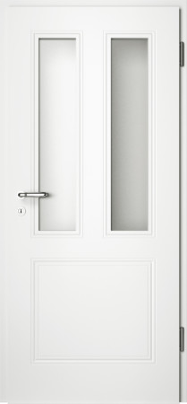Weiße gefräste Tür Arto 31 mit Glaseinsatz (Arto-31-2LA)