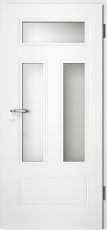 Weiße gefräste Tür Arto 41 mit Glaseinsatz (Arto-41-3LA)