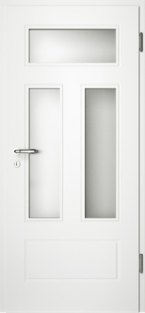 Weiße gefräste Tür Chello 41 mit Glaseinsatz (Chello-41-3LA)