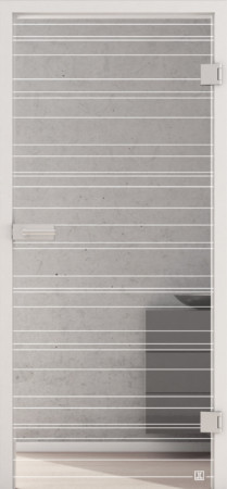 Glastür mit feinen weißen Linien (Jette-Lines 814)
