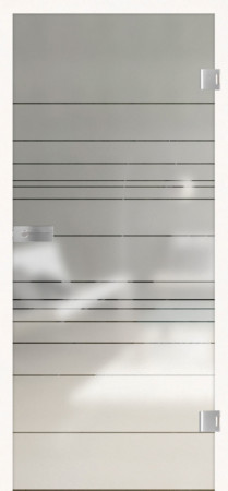 Blickdichte Glastür mit transparenten Linien (Lines Different 570)
